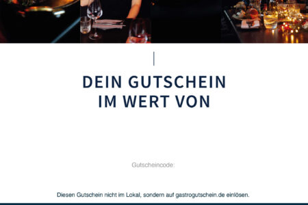 Restaurant Geschenk Gutschein Gastrogutschein in 